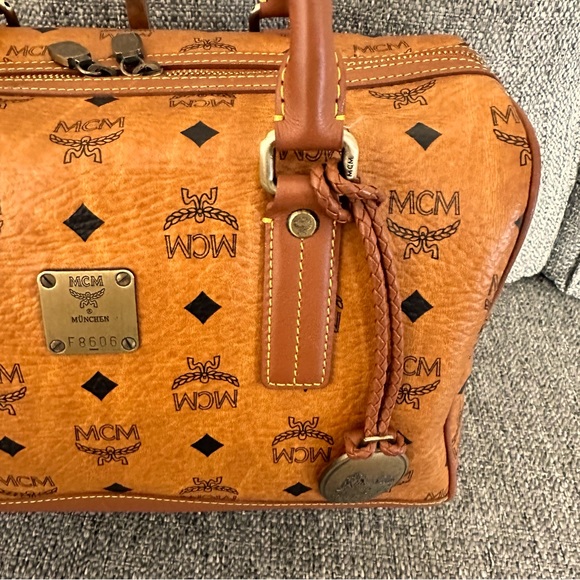 EUC MCM Cognac Alma/Doctors/ Boston Bag LEATHER… - Picture 5 of 14